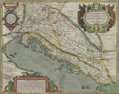 Alexander the Great - Pannonia and Illyria: Abraham Ortelius (1608)