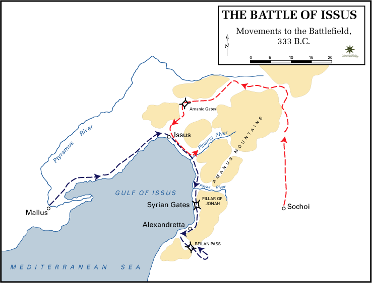 Battle of Issus - Battle of Issus Movements